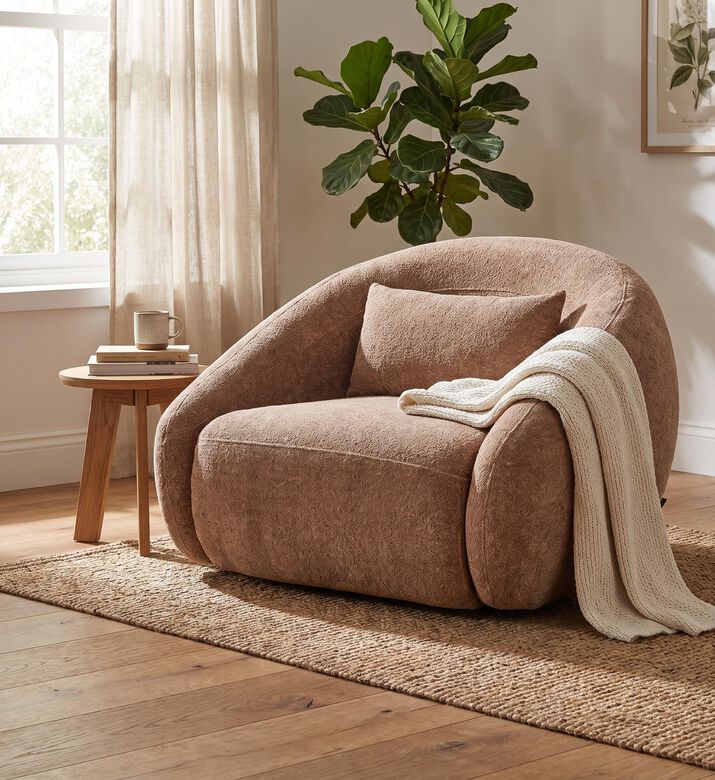 Home Deco and More Lola 1-seater Arm Chair, Mustard, Packshot View