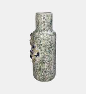 مزهرية طويلة منقوشة بأزهار 16.5×14.5× 39 سم