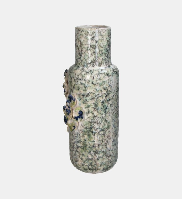 مزهرية طويلة منقوشة بأزهار 16.5×14.5× 39 سم مزهرية طويلة منقوشة بأزهار 16.5×14.5× 39 سم