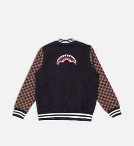 جاكيت بتصميم جامعي بومبر بنقشة مربعات