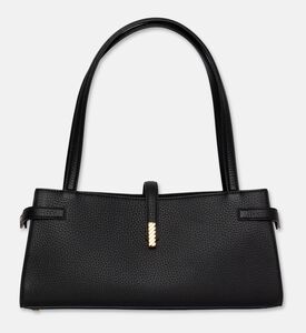 Mlouye Isla Leather Wide Tote Bag, Black, Packshot View
