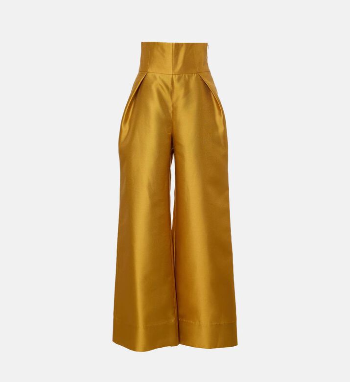 Savanna Elle Corset High-waisted Trousers, Mustard, M, Packshot View