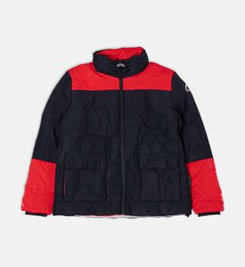 Spray Down Quilted Color-block Jacket