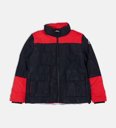 Spray Down Quilted Color-block Jacket