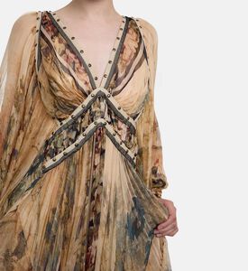 Mes Demoiselles All-over Print Flared Dress, Model View