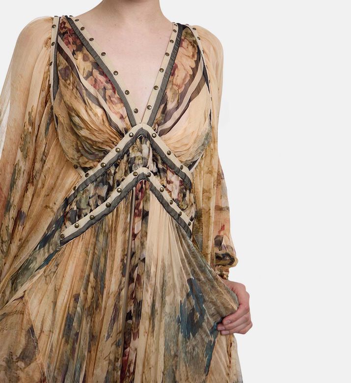 Mes Demoiselles All-over Print Flared Dress, Model View