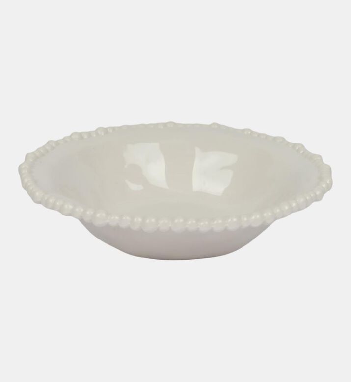 Pearl Embellished Soup Plate