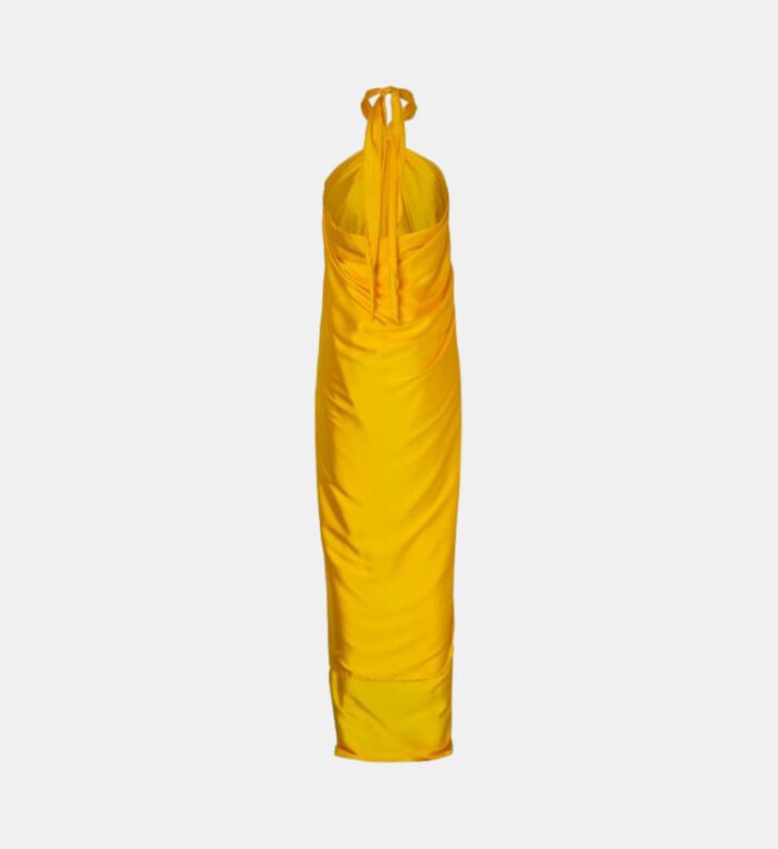 Lola High-neck Asymmetric Dress
