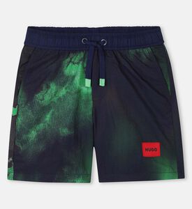 شورت سباحة بطبعة مجردة