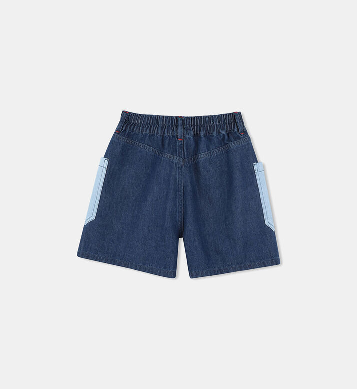 Patch Pockets Denim Shorts