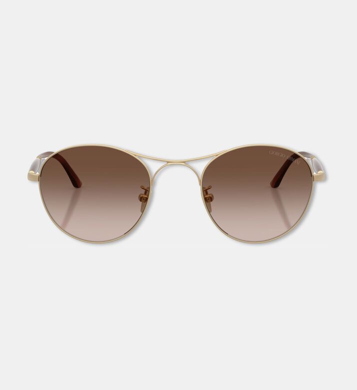 Giorgio Armani Square-shaped Matte Metal Frame Sunglasses, Packshot View