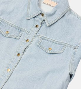 La Mia Bambina Denim Long-sleeve Shirt, Packshot View