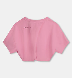 تيشيرت قطن عضوي بلوغو للبنات