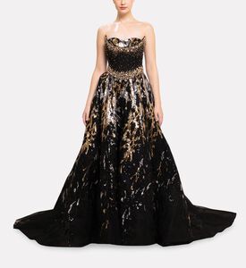 Michael Cinco Long Dress, Model View