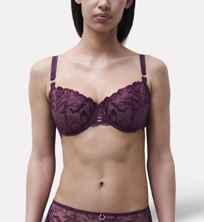 Chantelle Embroidered Half-cup Underwired Bra, Model View