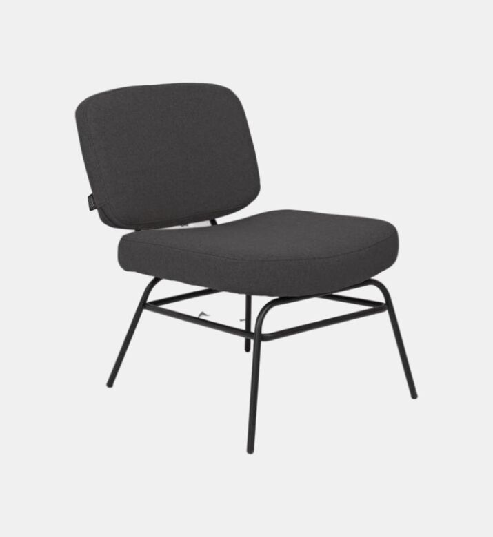 Home Deco and More Almeda Lounge Chair, Anthracite, Packshot View