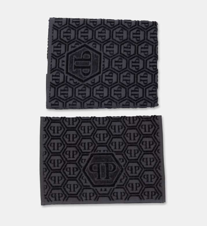 Philipp Plein Hexagon Hand Towel Set, Grey, Packshot View