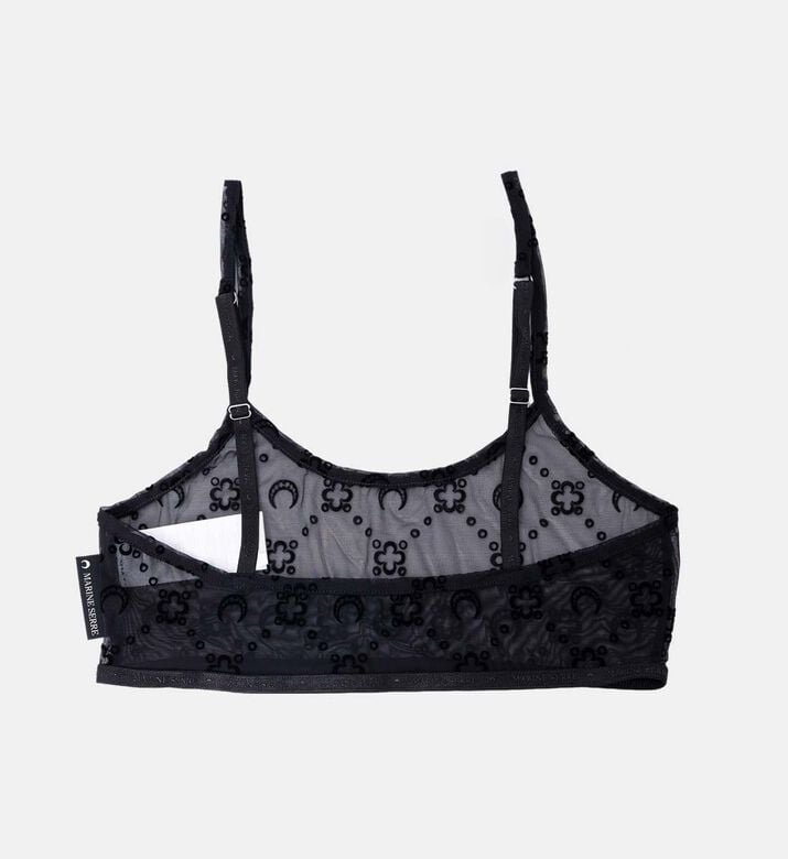Marine Serre Top Bralette, Black, S, Packshot View Marine Serre Top Bralette, Black, S, Packshot View