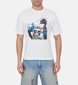 تيشيرت بقصة عادية بطباعة رقم 23