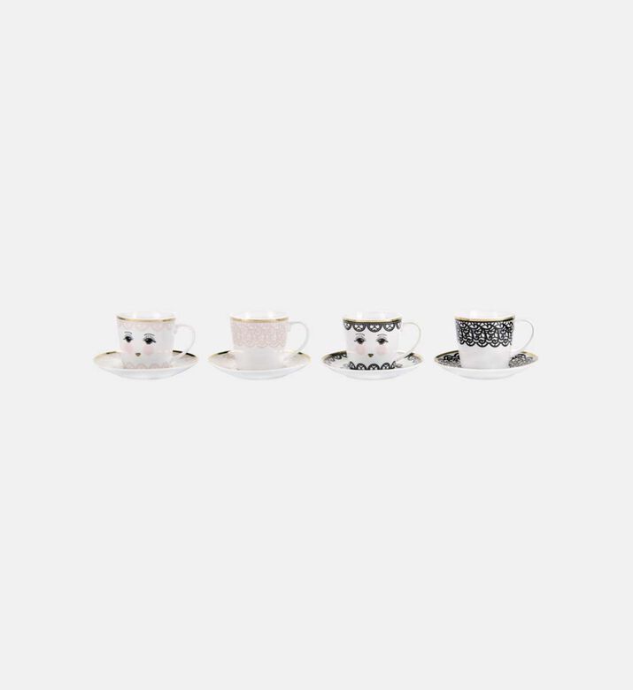 Me Lace Coffee Cups 4-piece Set