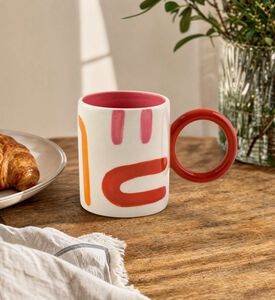 Que Rico Ceramic Ring Handle Mug, Model View