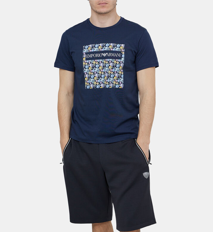 تيشيرت محبوك بطبعة