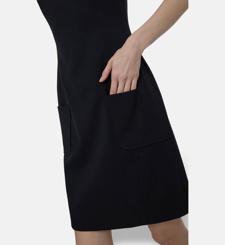 Patou Sleeveless Boat-neck Mini Dress, Model View
