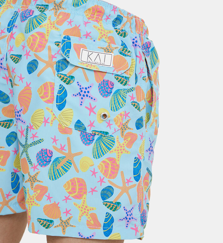 شورت سباحة بطبعة بحر للرجال