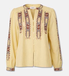 Ba and Sh Embroidered Long-sleeve Blouse, Packshot View