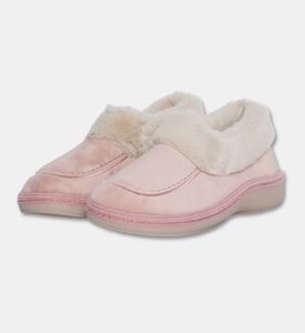 Salvi Faux-fur Trim Velvet-like Loafers, Light-pink, Eu-41, Packshot View
