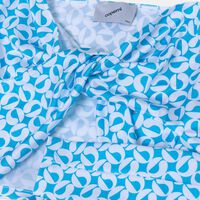 Fabric Monogram Draped Crop Top