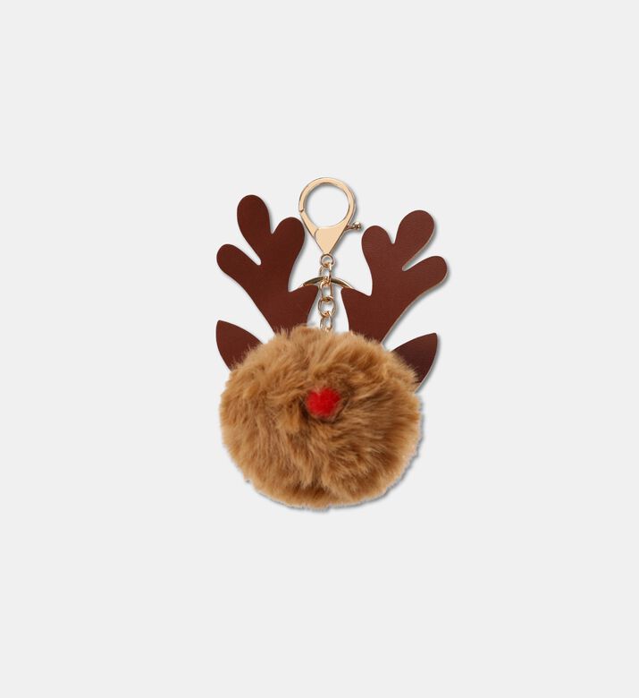 StickyBestie Charm Pom Reindeer, Brown, Packshot View