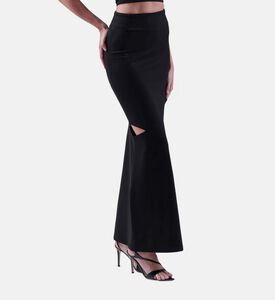 Cut Out Maxi Black Skirt