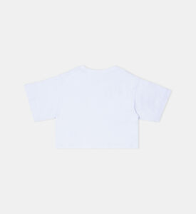 تيشيرت قصير قطن بطبعة لوغو