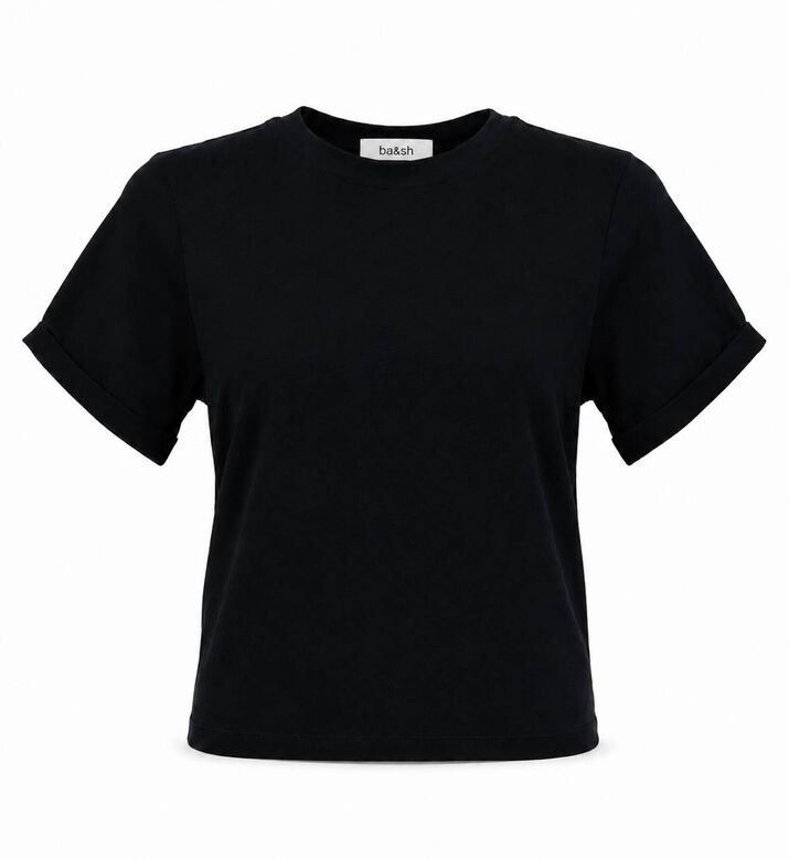 Ba&sh Double-stitched Seams T-shirt, Black, Xs, Packshot View