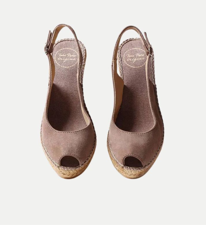 Toni Pons Calpe Origens Suede Open-toe High-wedge Espadrille, Packshot View