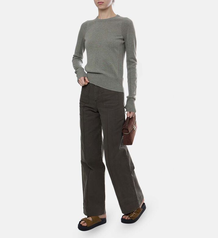 سترة غالواي طويلة الأكمام محبوكة