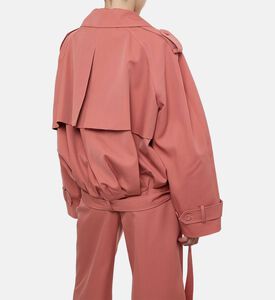 جاكيت طويل الأكمام بإغلاق برباط