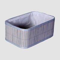 Bamboo Round Laundry Basket - 31 Cm