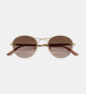 Giorgio Armani Square-shaped Matte Metal Frame Sunglasses, Packshot View