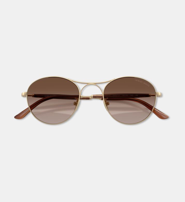 Giorgio Armani Square-shaped Matte Metal Frame Sunglasses, Packshot View