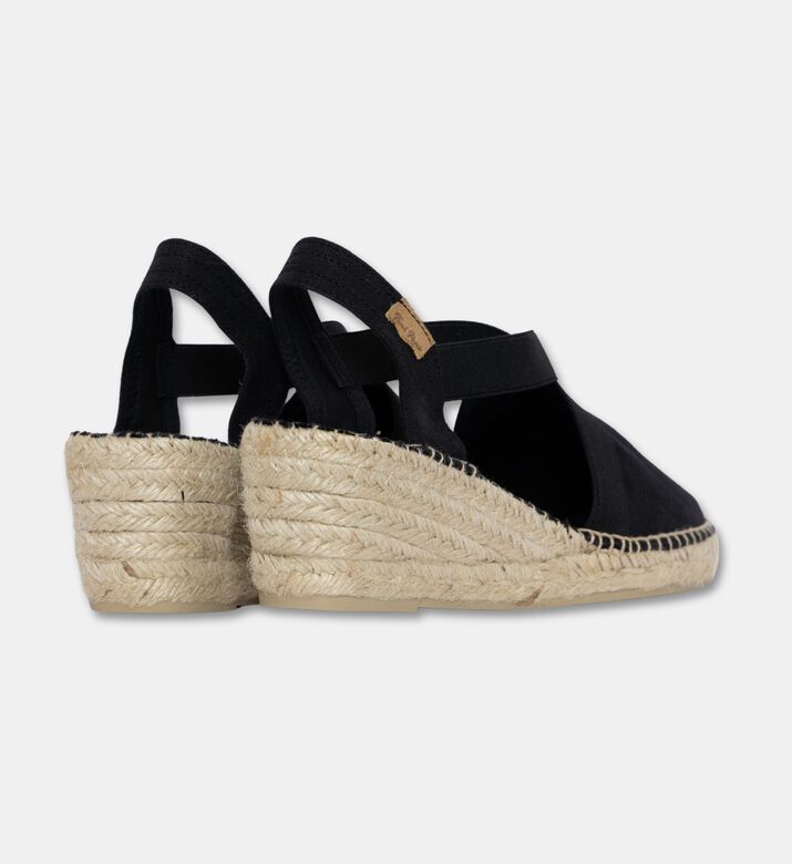 Toni Pons Ter Linen Mid-wedge Espadrille, Black, Eu-42, Packshot View