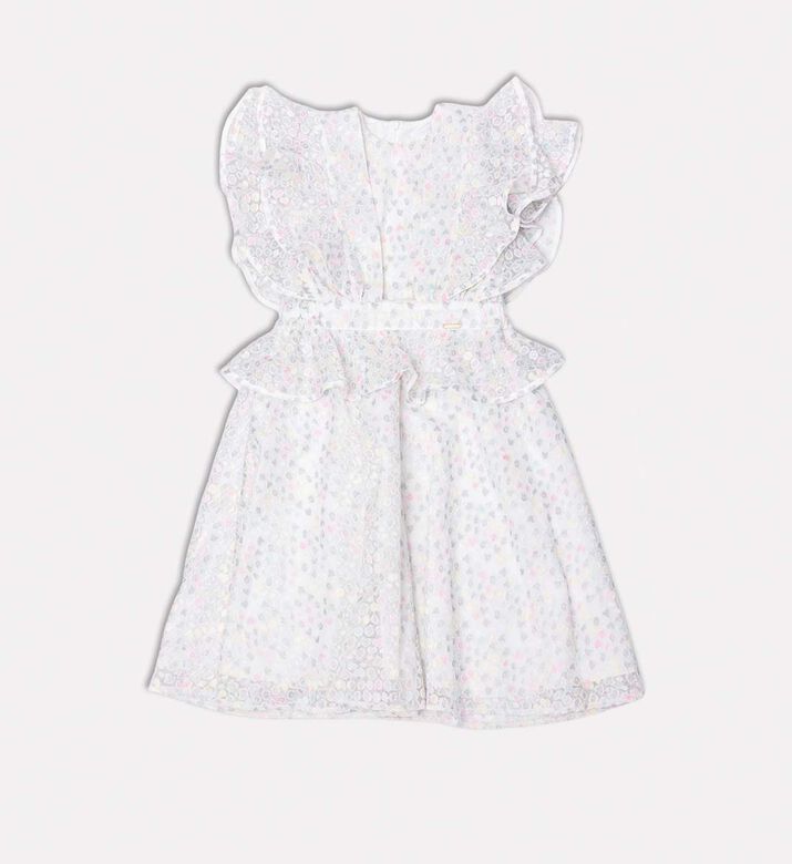 All-over Heart-print Flared Dress