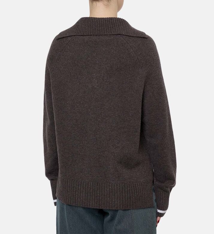 Beatrice B Knit Long-sleeve Polo Shirt, Model View Beatrice B Knit Long-sleeve Polo Shirt, Model View
