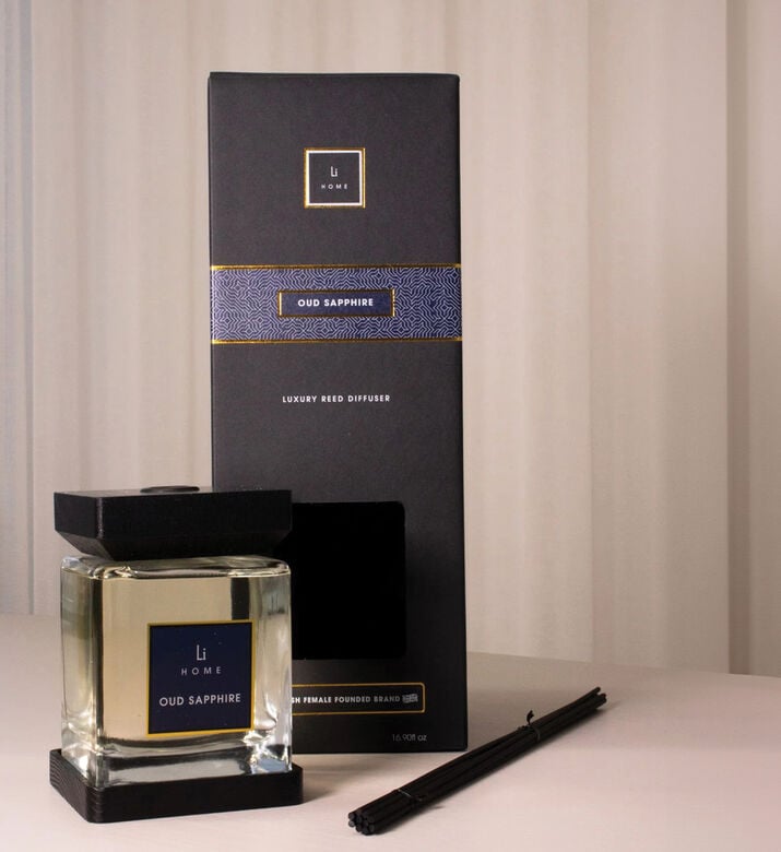 Home Life Style Diffuser Square Reed Oud, Clear, 250-ml, Packshot View