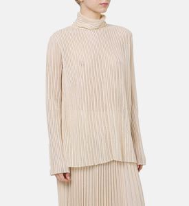 بلوزة كريستو بياقة مضلعة عالية