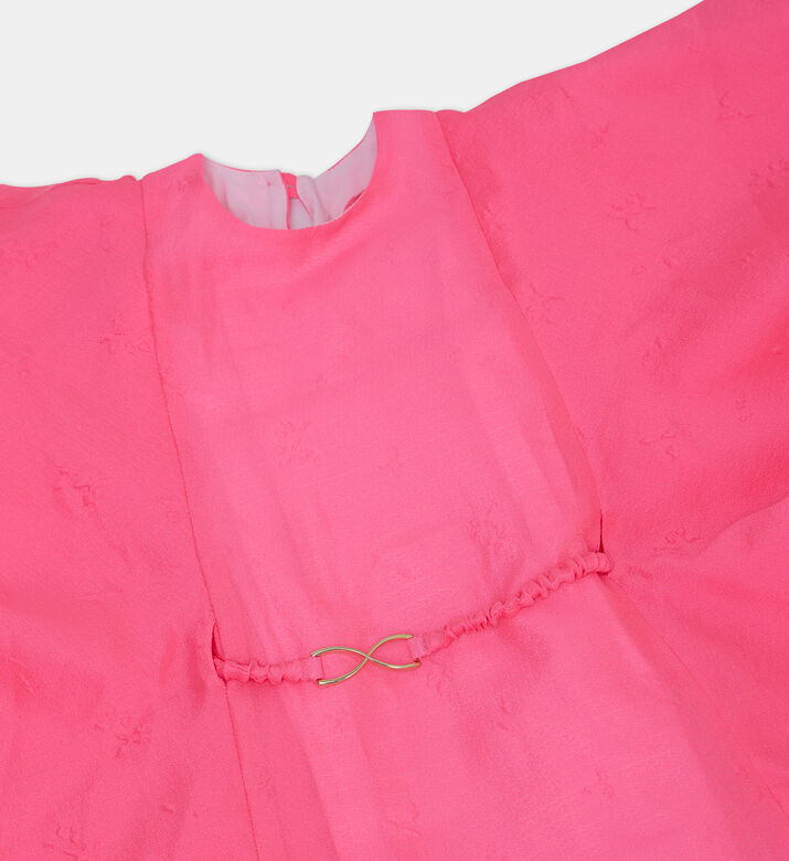 فستان منقوش بقصة بتلات ورود للبنات