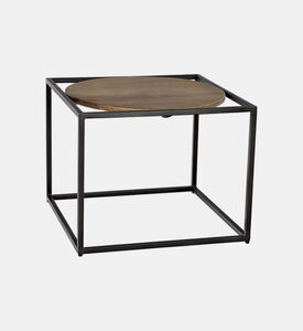 طاولة قهوة خشبية مستديرة من كوادرو