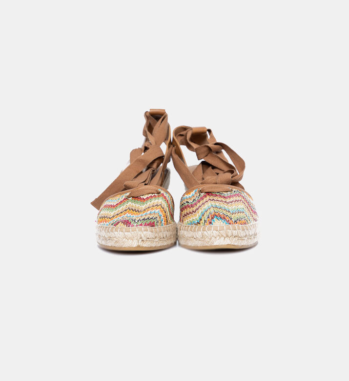 صندل بنقشة متعرجة بكعب ويدج