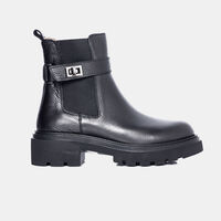 Side Buckle-detail Ankle Boots